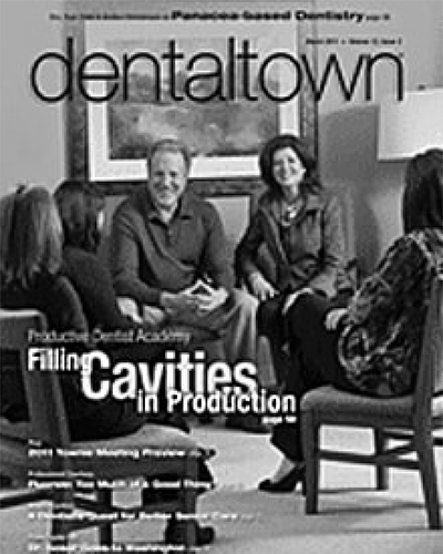 Dental Town magazine cover photo black and white