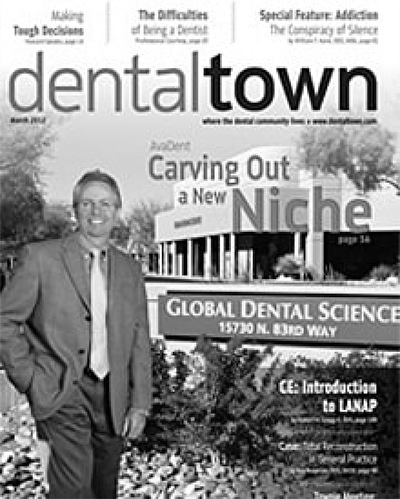 Dental Town magazine cover Thin is in Article