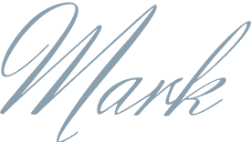 A cursive form of the name Mark